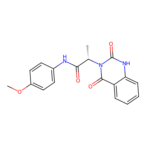 (2S)-2-(2-hydroxy-4-oxoquinazolin-3(4H)-yl)-N-(4-methoxyphenyl)propanamide structure