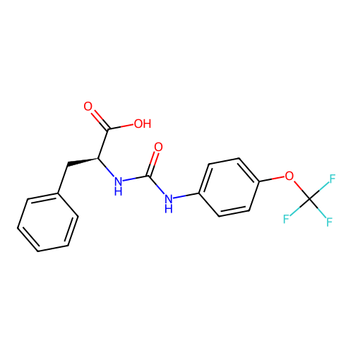 N-{[4-(trifluoromethoxy)phenyl]carbamoyl}-L-phenylalanine structure