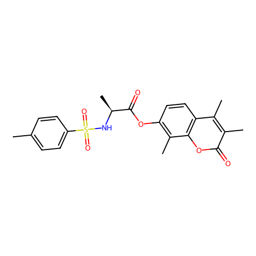 3,4,8-Trimethyl-2-oxo-2H-chromen-7-YL 2-(4-methylbenzenesulfonamido)propanoate structure