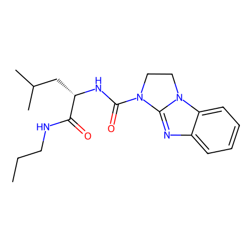 (S)-N-(4-methyl-1-oxo-1-(propylamino)pentan-2-yl)-2,3-dihydro-1H-benzo[d]imidazo[1,2-a]imidazole-1-carboxamide structure
