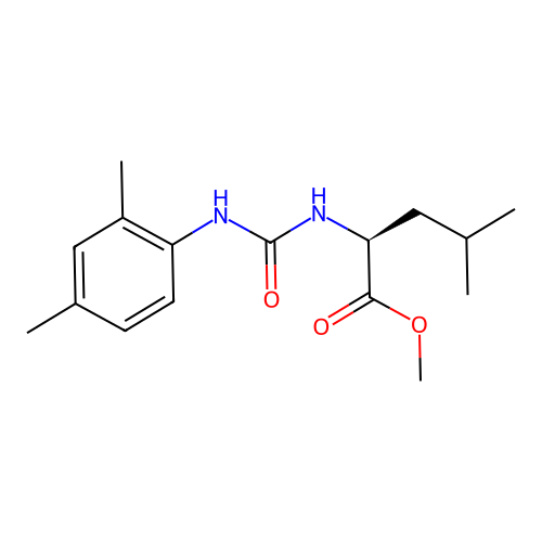 (S)-methyl 2-(3-(2,4-dimethylphenyl)ureido)-4-methylpentanoate structure