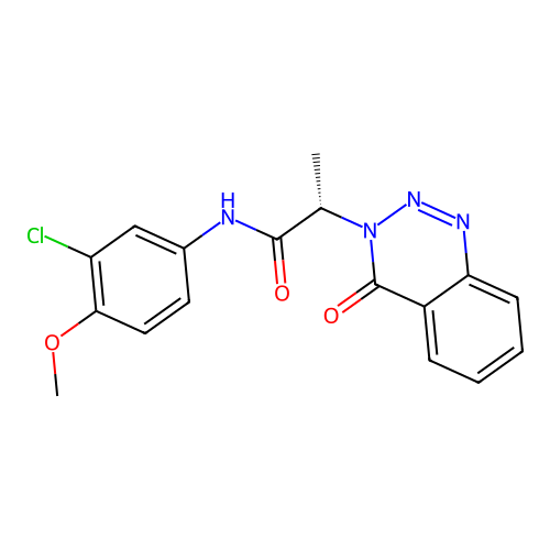 (S)-N-(3-chloro-4-methoxyphenyl)-2-(4-oxobenzo[d][1,2,3]triazin-3(4H)-yl)propanamide structure