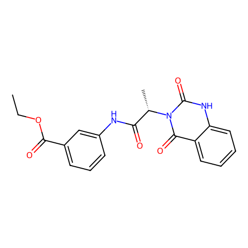 ethyl 3-{[(2S)-2-(2-hydroxy-4-oxoquinazolin-3(4H)-yl)propanoyl]amino}benzoate structure