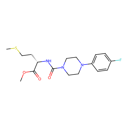 methyl N-{[4-(4-fluorophenyl)piperazin-1-yl]carbonyl}-L-methioninate structure