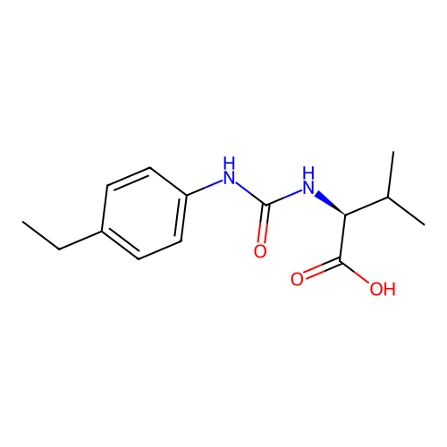 (S)-2-(3-(4-ethylphenyl)ureido)-3-methylbutanoic acid structure