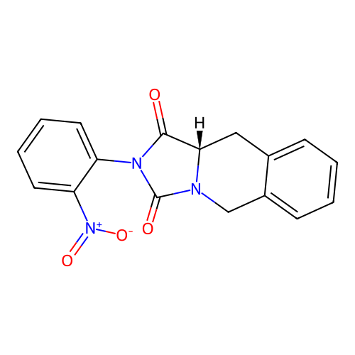 (10aS)-2-(2-nitrophenyl)-10,10a-dihydro-5H-imidazo[1,5-b]isoquinoline-1,3-dione structure