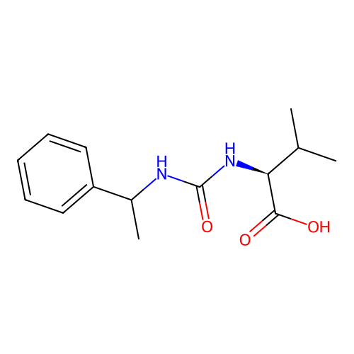 (2S)-3-methyl-2-(1-phenylethylcarbamoylamino)butanoic acid structure