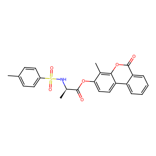 (4-methyl-6-oxobenzo[c]chromen-3-yl) (2R)-2-[(4-methylphenyl)sulfonylamino]propanoate structure