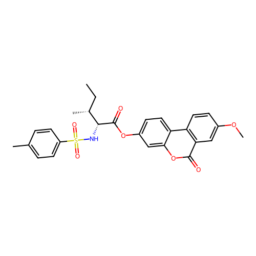(8-methoxy-6-oxobenzo[c]chromen-3-yl) (2R,3R)-3-methyl-2-[(4-methylphenyl)sulfonylamino]pentanoate structure