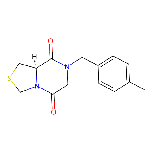 (8aR)-7-(4-methylbenzyl)tetrahydro[1,3]thiazolo[3,4-a]pyrazine-5,8-dione structure