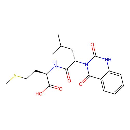 (R)-2-((S)-2-(2,4-dioxo-1,2-dihydroquinazolin-3(4H)-yl)-4-methylpentanamido)-4-(methylthio)butanoic acid structure