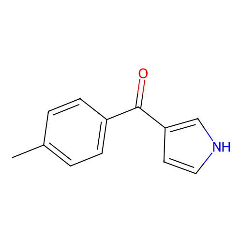 (4-methylphenyl)(1H-pyrrol-3-yl)methanone structure