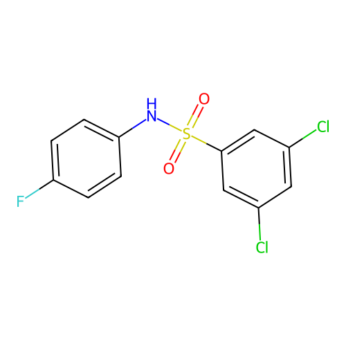 3,5-dichloro-N-(4-fluorophenyl)benzenesulfonamide structure