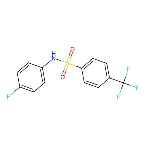 N-(4-fluorophenyl)-4-(trifluoromethyl)benzenesulfonamide structure