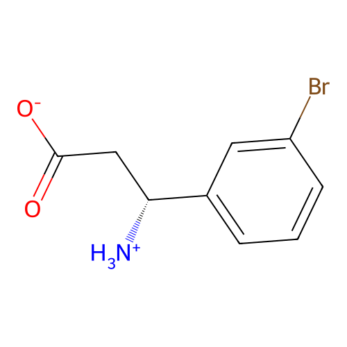 (3R)-3-azaniumyl-3-(3-bromophenyl)propanoate structure
