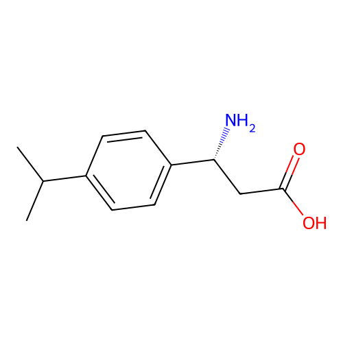 (3R)-3-Amino-3-[4-(methylethyl)phenyl]propanoic acid structure
