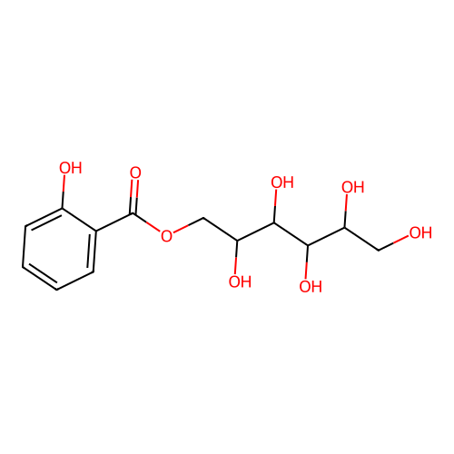 2,3,4,5,6-Pentahydroxyhexyl 2-hydroxybenzoate structure