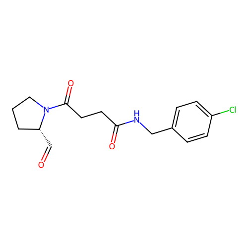 N-(4-Chloro-benzyl)-4-((S)-2-formyl-pyrrolidin-1-yl)-4-oxo-butyramide structure