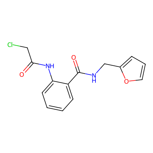 2-(2-chloroacetamido)-N-((furan-2-yl)methyl)benzamide structure