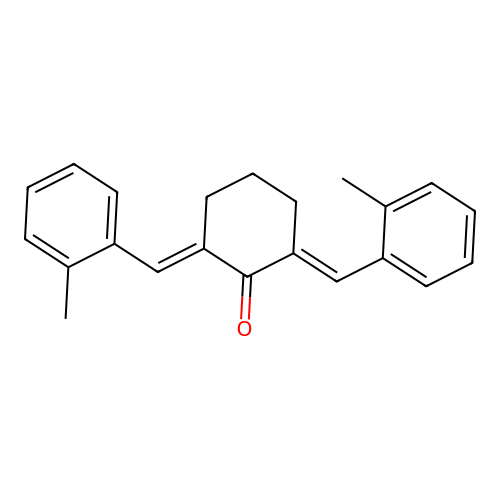 2,6-Bis((2-methylphenyl)methylene)cyclohexan-1-one structure