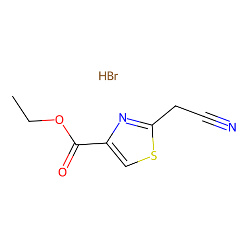Ethyl 2-(cyanomethyl)-1,3-thiazole-4-carboxylate, bromide structure
