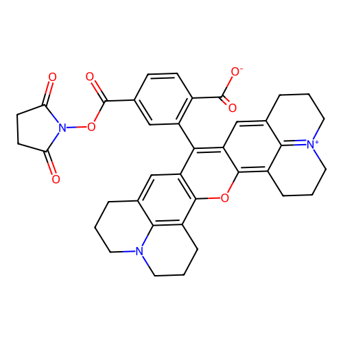6-Carboxy-X-rhodamine N-succinimidyl ester structure