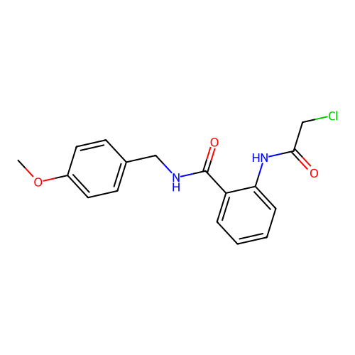 2-[(2-chloroacetyl)amino]-N-[(4-methoxyphenyl)methyl]benzamide structure