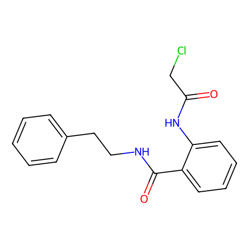 2-[(chloroacetyl)amino]-N-(2-phenylethyl)benzamide structure