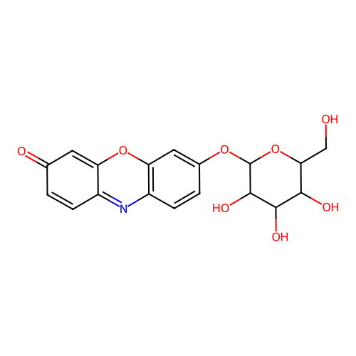 Resorufin beta-D-glucopyranoside structure