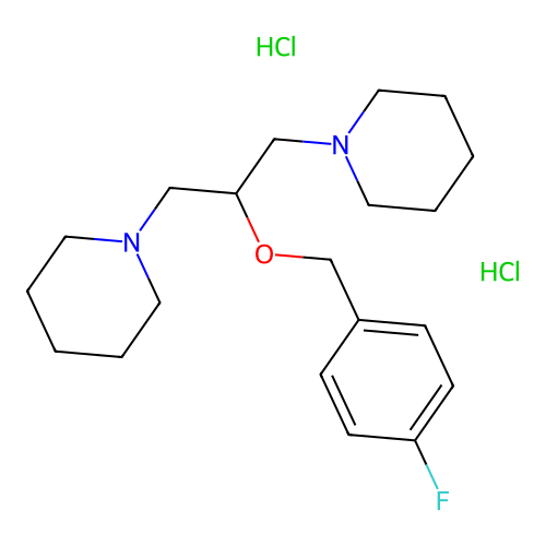 1,1'-(2-((4-Fluorobenzyl)oxy)propane-1,3-diyl)dipiperidine dihydrochloride structure