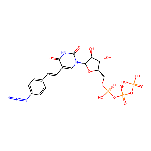 1-Arabinofuranosyl-5-(4-azidostyryl)uracil 5'-triphosphate structure