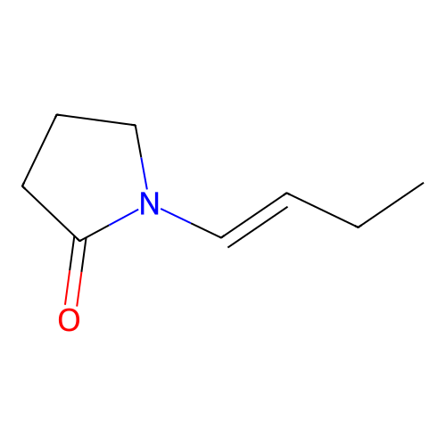 1-(But-1-enyl)pyrrolidin-2-one structure