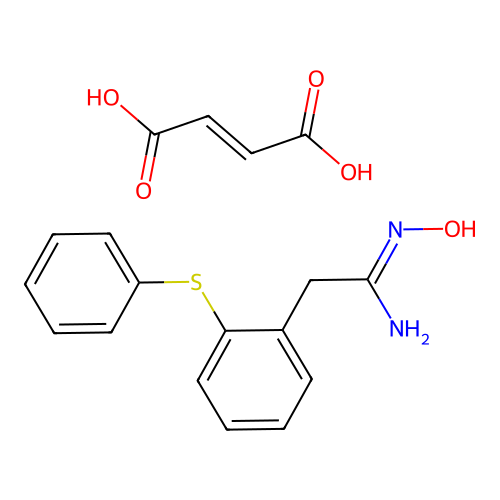 Ethanimidamide, N-hydroxy-2-(2-(phenylthio)phenyl)-, (Z)-2-butenedioate (1:1) structure