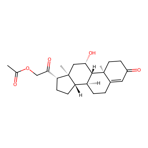 Corticosterone acetate structure