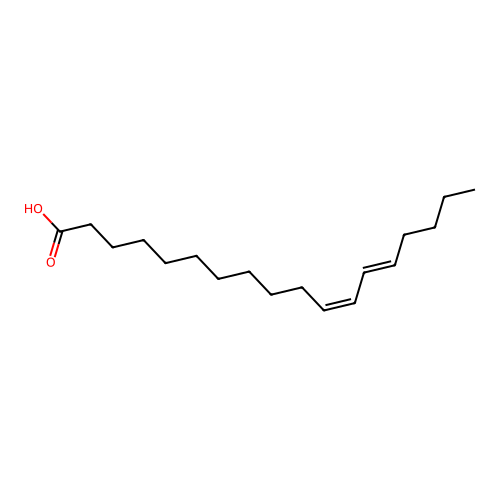 (11Z,13E)-octadeca-11,13-dienoic acid structure