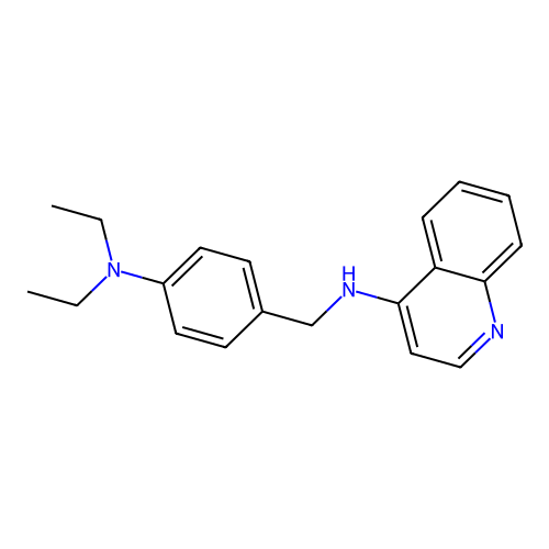 N,N-Diethyl-4-{[(quinolin-4(1H)-ylidene)amino]methyl}aniline structure