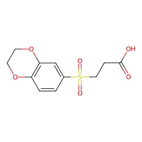 3-(2,3-Dihydro-1,4-benzodioxine-6-sulfonyl)propanoic acid structure