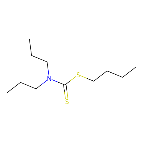 S-Butyl-N,N-dipropyldithiocarbamate structure
