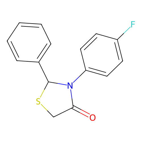 3-(4-Fluorophenyl)-2-phenyl-1,3-thiazolidin-4-one structure