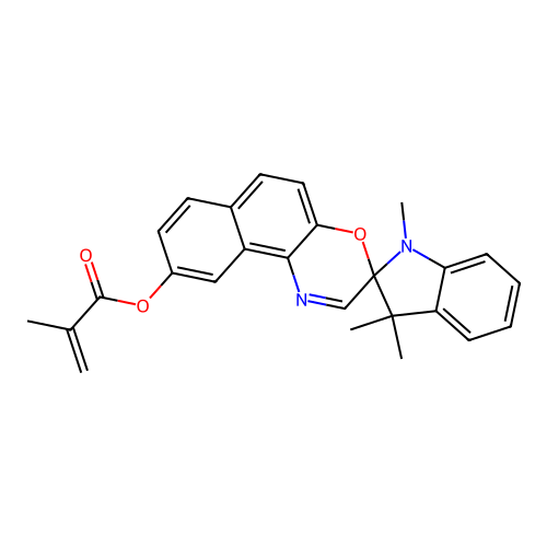 1,3,3-Trimethylspiro[indoline-2,3'-naphtho[2,1-b][1,4]oxazin]-9'-yl methacrylate structure