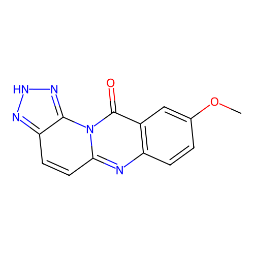 1,2,3-Triazolo(4',5':5,6)pyrido(2,1-b)quinazolin-11(1H)-one, 9-methoxy- structure