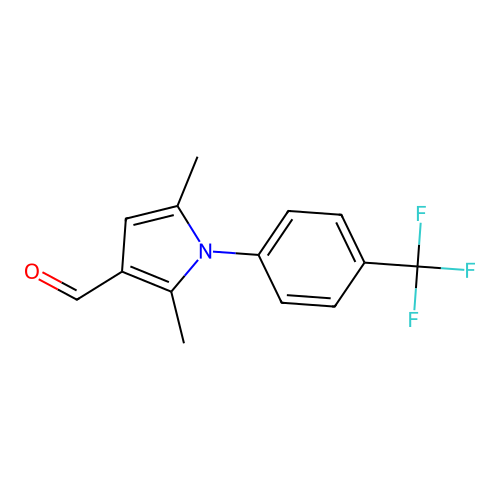2,5-dimethyl-1-[4-(trifluoromethyl)phenyl]-1H-pyrrole-3-carbaldehyde structure