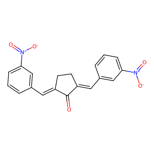 (2E,5E)-2,5-bis[(3-nitrophenyl)methylidene]cyclopentan-1-one structure