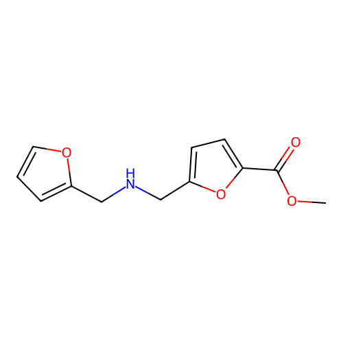 Methyl 5-{[(2-furylmethyl)amino]methyl}-2-furoate structure