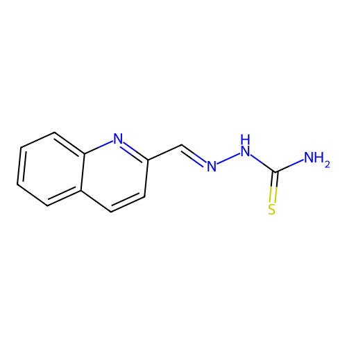 (Quinolin-2-ylmethylideneamino)thiourea structure