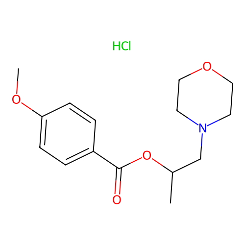 4-Methoxy-benzoic acid 1-methyl-2-morpholin-4-yl-ethyl ester structure