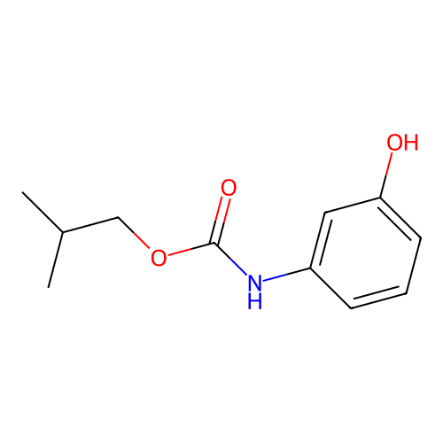 2-methylpropyl N-(3-hydroxyphenyl)carbamate structure