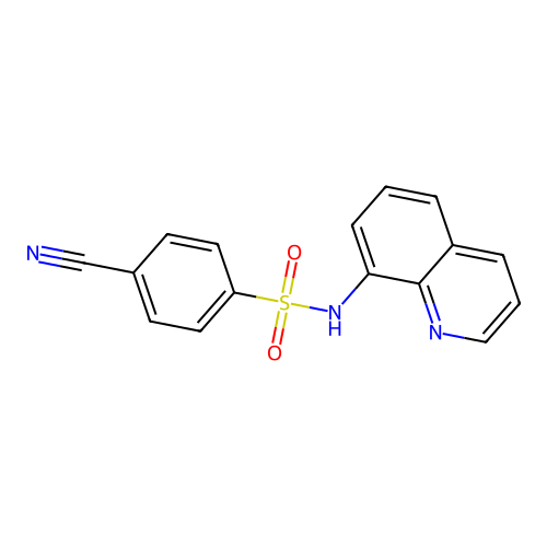 4-cyano-N-(quinolin-8-yl)benzene-1-sulfonamide structure