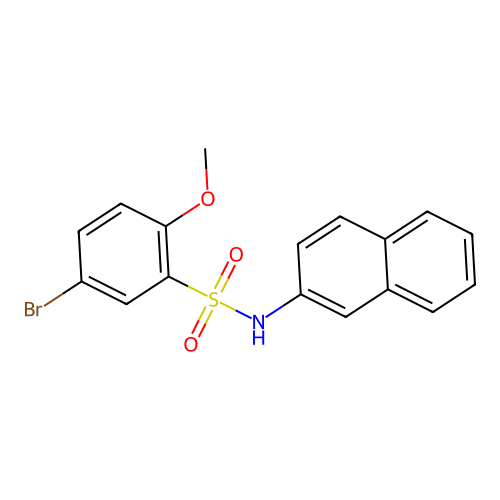 5-bromo-2-methoxy-N-naphthalen-2-ylbenzenesulfonamide structure