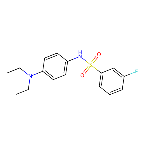 N-[4-(diethylamino)phenyl]-3-fluorobenzenesulfonamide structure